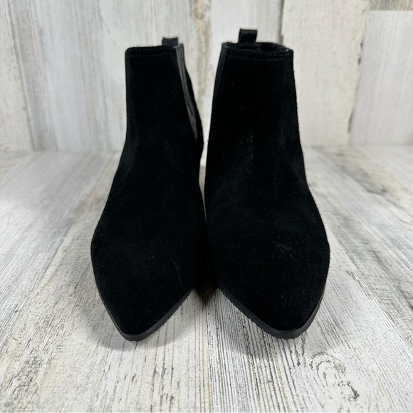 NYDJ Gilan Black Suede Ankle Chelsea Boots with Elastic Gore Inserts #1368 - Picture 9 of 12